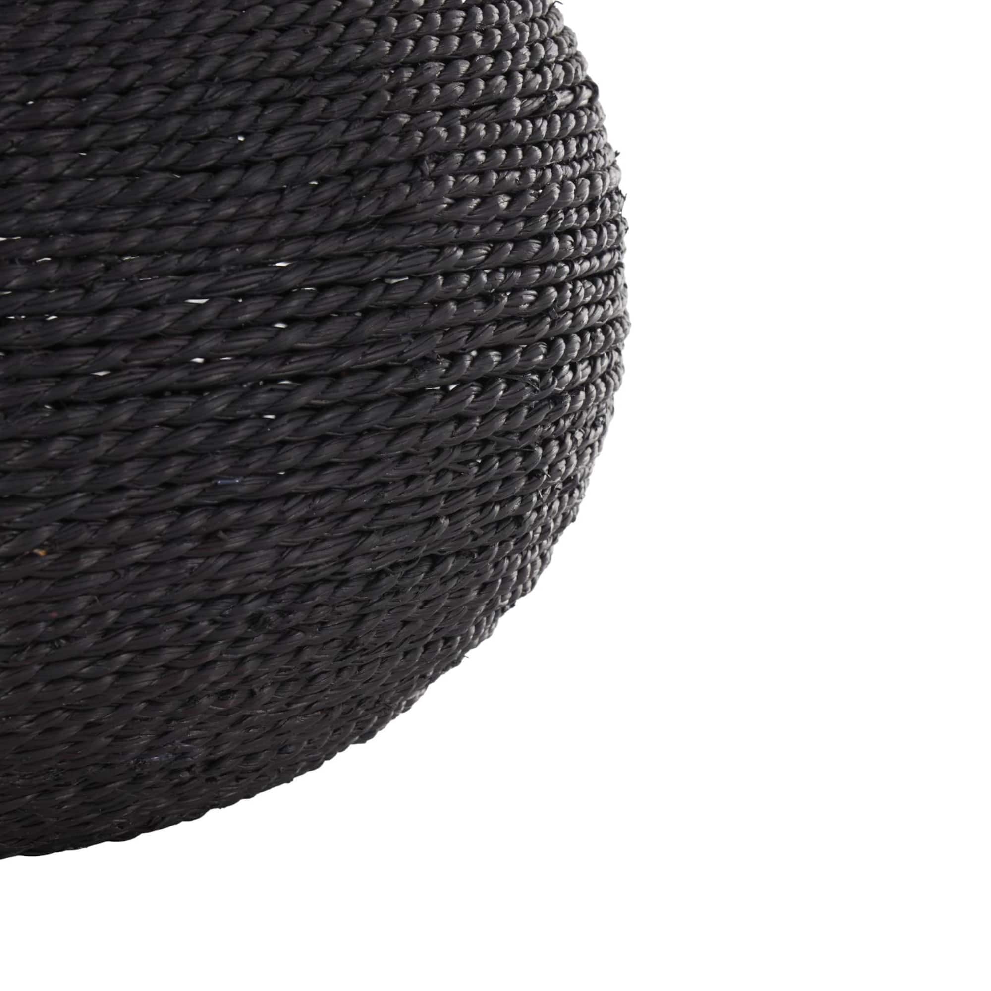 15" Black Metal Handmade Wrapped Vase